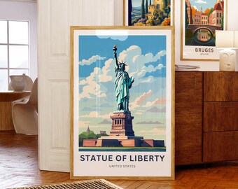 Personalized Statue of Liberty Travel Print - Statue of Liberty