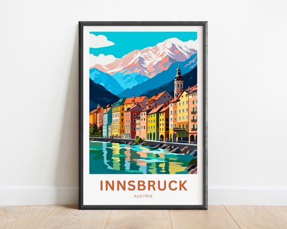 Innsbruck Austria Travel Poster: Minimalist Wall Art - Etsy