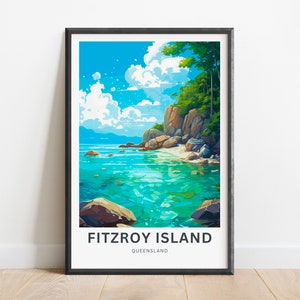 Fitzroy Island Travel Print -Fitzroy Island poster, Queensland, Australia Wall Art, Framed present, Gift Australia Present,Custom Art