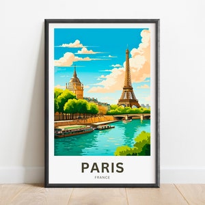 Paris Travel Print - Paris poster, France Wall Art, Framed present, Gift French Present