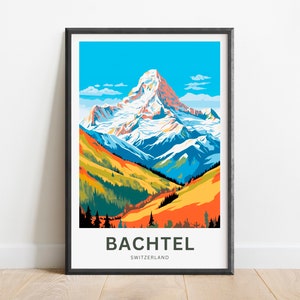 Bachtel Travel Print - Bachtel poster, Switzerland Wall Art, Framed present, Gift Switzerland Present