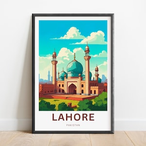 Lahore Travel Print - Lahore poster, Pakistan Wall Art, Framed present, Gift Pakistan Present
