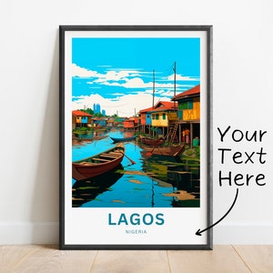 Personalized Lagos Print - Lagos poster, Nigeria Wall Art, Framed present, Gift, Africa Present