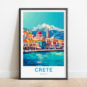 Crete Travel Print - Crete poster, Greece Wall Art, Framed present, Gift Greece Present