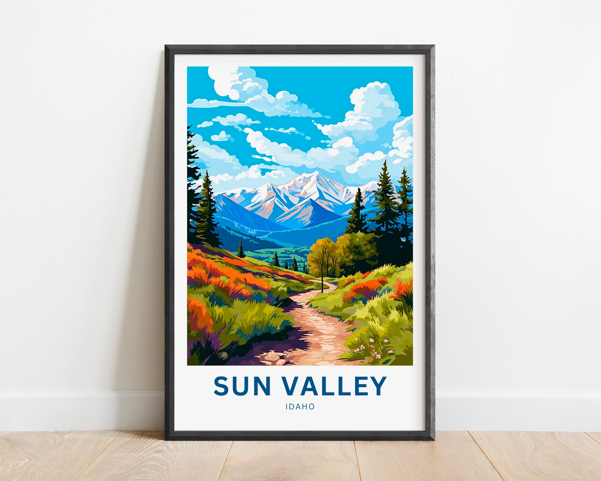 Sun Valley Travel Print - Sun Valley Poster, Idaho Wall Art