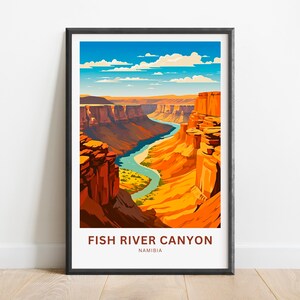 Väggkonsttryck med Fish River Canyon (Namibia Landskap, Minimalistiskt)