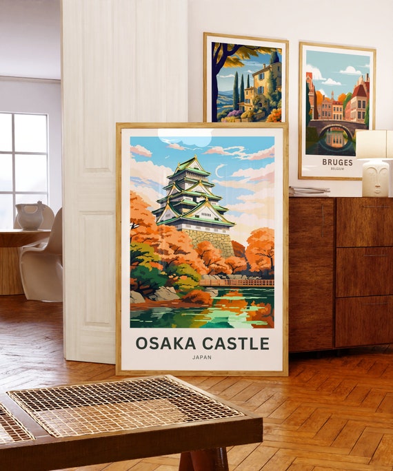 Osaka Castle Travel Print - Osaka Castle Poster, Japan Wall Art