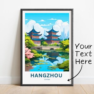 Personalisierte Hangxi Reisedruck - Hanghou Poster, China Wand Kunst, Geschenk, Geschenk China Geschenk