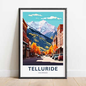 Telluride Travel Print - Telluride poster, Colorado Wall Art, Framed present, Gift Colorado Present