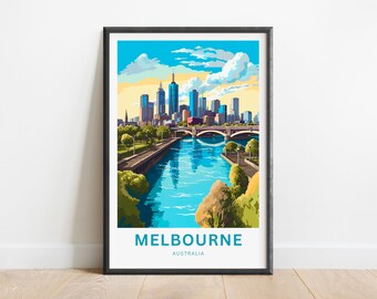 Melbourne Australia Print: Modern Cityscape Wall Art