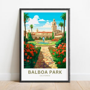 Balboa Park Travel Print - Balboa Park poster, California Wall Art, Framed present, Gift California Present