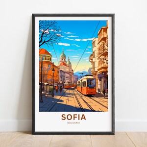 Sofia Travel Print - Sofia poster, Bulgaria Wall Art, Framed present, Gift Bulgaria Present