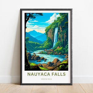 Nauyaca Travel Print - Nauyaca poster, Costa Rica Wall Art, Framed present, Gift Costa Rica Present