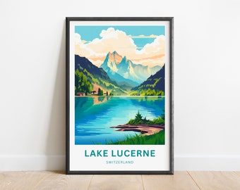 Vierwaldstätter See Reise - Vierwaldstättersee Vierwaldstättersee Poster, Vierwaldstättersee Reise Druck, Vierwaldstättersee Reise Poster, Geschenk Schweiz,