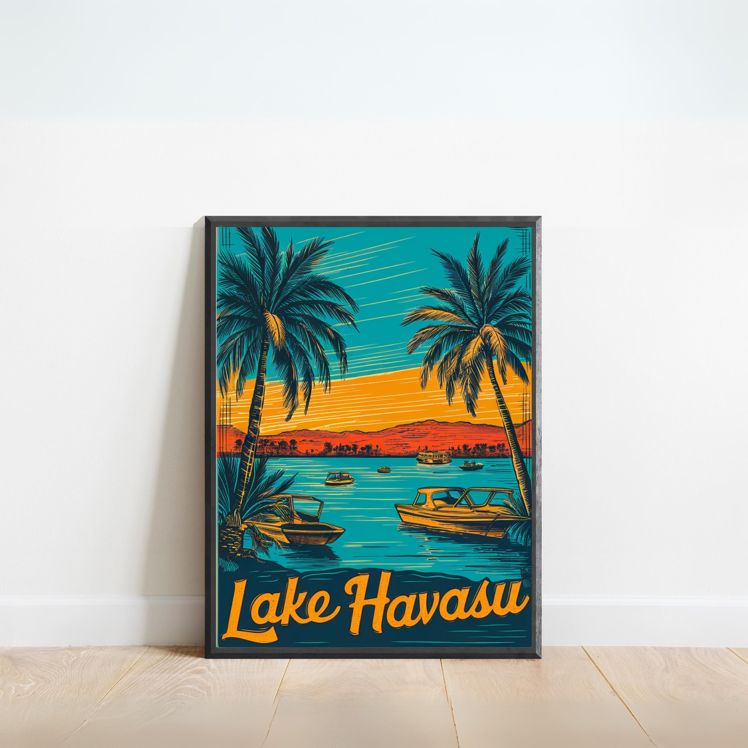 Lake Havasu Vintage Travel Poster - Lake Havasu Print, Arizona Wall Art,  Framed, Gift Arizona Present - Etsy