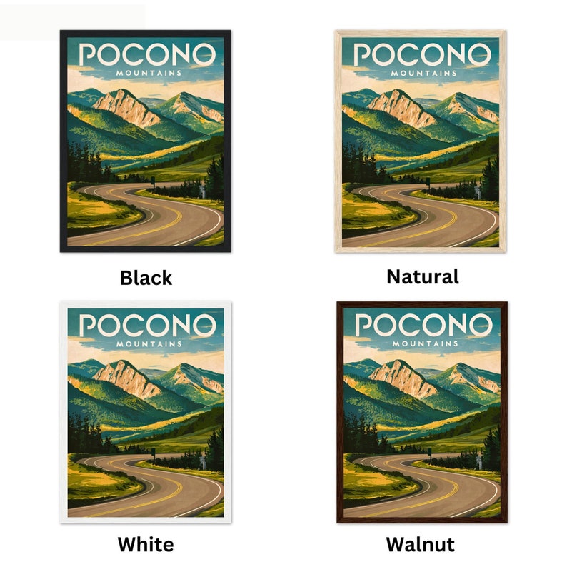 Pocono Raceway Poster Vintage Pocono Mountains Travel Poster: Pennsylvania Wall Art - Etsy
