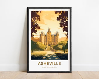 Asheville Biltmore Estate Print: North Carolina Travel Poster