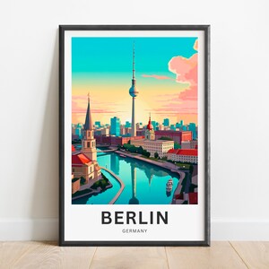 Berlin Travel Print - Berlin  poster, Germany Wall Art, Framed present, Gift Germany Present