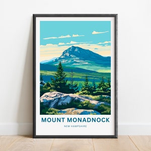 Mount Monadnock Park Travel Print - Mount Monadnock-poster, New Hampshire Wall Art, ingelijst cadeau, cadeau New Hampshire Present