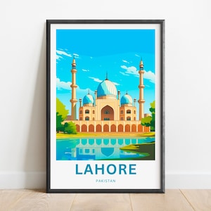 Lahore Travel Print - Lahore poster, Pakistan Wall Art, Framed present, Gift Pakistan Present