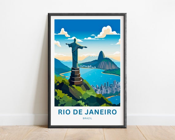 Rio De Janiero Travel Print - Rio De Janiero Poster, Brazil Wall