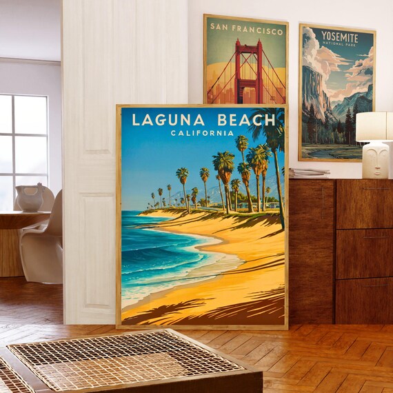 Laguna Beach Vintage Travel Poster - Laguna Beach Print