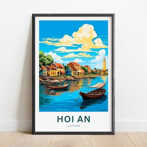 Hoi An Travel Print - Hoi An poster, Vietnam Wall Art, Framed present, Gift Vietnam Present
