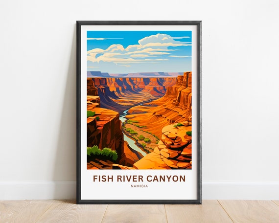 Namibia Travel Wall Art Print (Fish River Canyon Landscape)