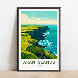 Aran Islands Travel Print - Aran Islands poster, Ireland Wall Art, Framed present, Gift Ireland Present
