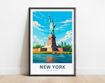 New York Travel Print - New York poster, United States Wall Art, Framed present, Gift United States Present