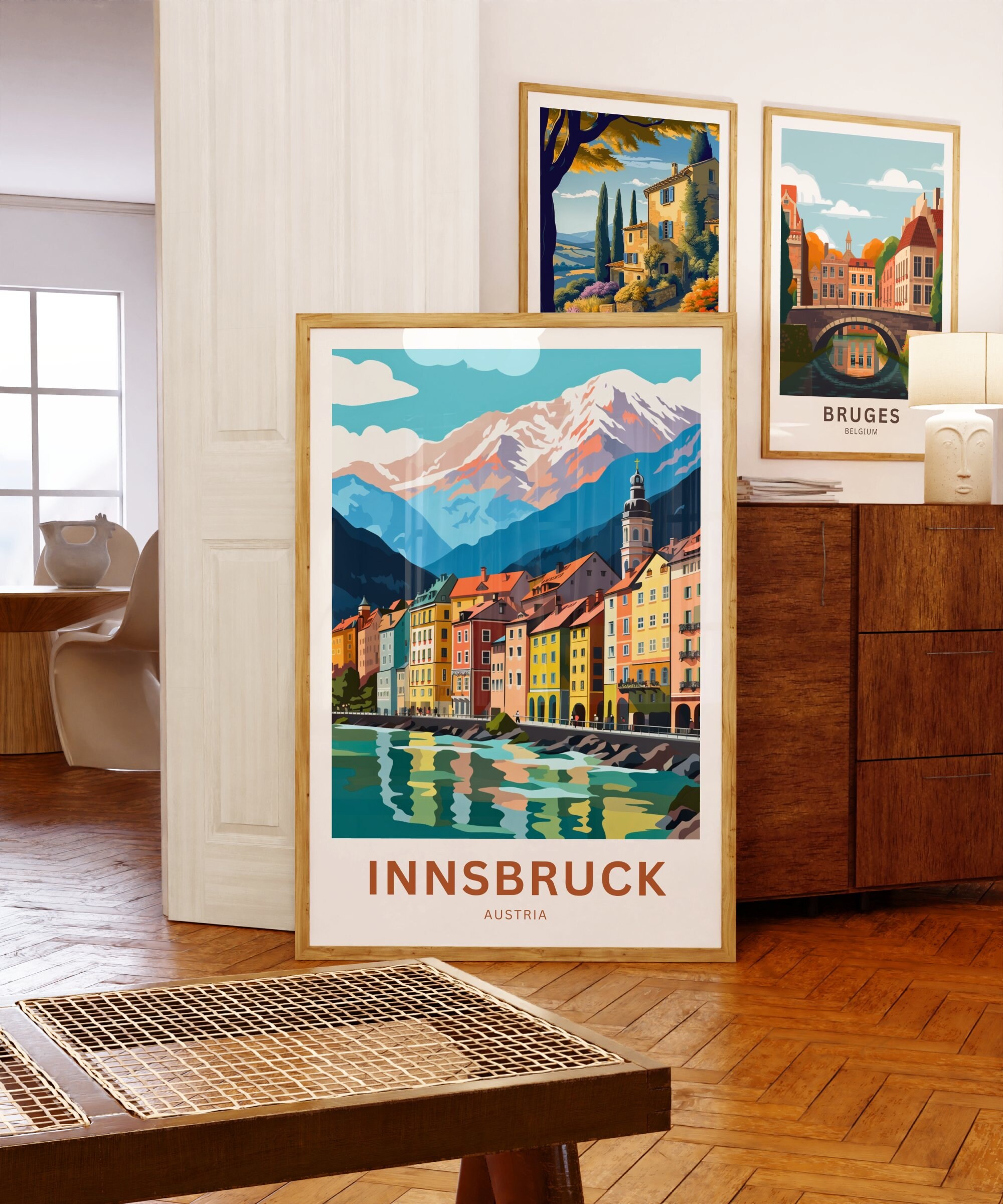 Innsbruck Austria Travel Poster: Minimalist Wall Art - Etsy