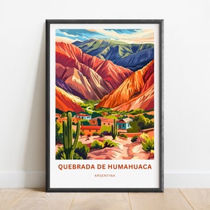 Quebrada de Humahuaca Travel Print - Quebrada de Humahuaca poster, Argentina Wall Art, Framed present, Gift Argentina Present