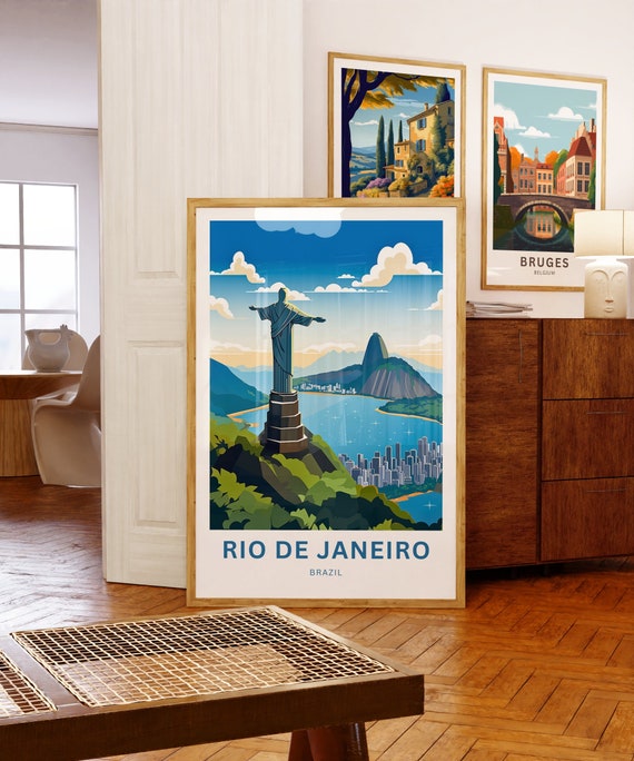 Rio De Janiero Travel Print - Rio De Janiero Poster, Brazil Wall