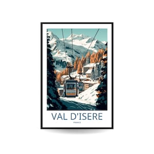 Val d&#39;isere Reise-Druck | Ski fahren Reise-Poster | Ski Druck | Val Di&#39;sere Poster | Französische Alpen| Ski fahren Ski Poster | Ski fahren Poster
