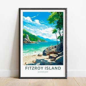 Fitzroy Island Travel Print -Fitzroy Island poster, Queensland, Australia Wall Art, Framed present, Gift Australia Present,Custom Art