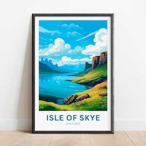 Isle of Skye Travel Print - Isle of Skye poster, Scotland Wall Art, Framed present, Gift Scotland Present