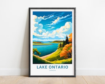 Lake Ontario Wall Art Print - Modern Canada Travel Decor