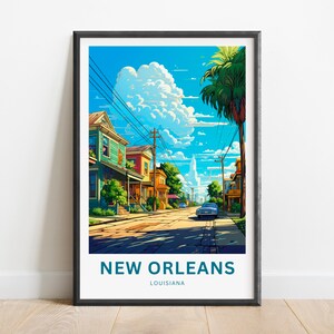 New Orleans Travel Print - New Orleans poster, Louisiana Wall Art, Framed present, Gift Louisiana Present