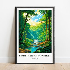 Daintree Rainforest Travel Print - Daintree Rainforest poster, Queensland, Australia Wall Art, Framed present, Gift Australia Present