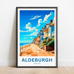 Aldeburgh Travel Print - Aldeburgh poster, England Wall Art, Framed present, Gift England Present