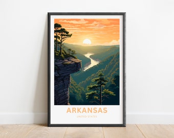 Arkansas Travel Print - Arkansas poster, United States Wall Art, Framed present, Gift United States Present