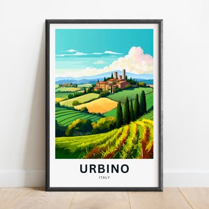 Urbino Travel Print - Urbino poster, Italy Wall Art, Framed present, Gift Italy Present