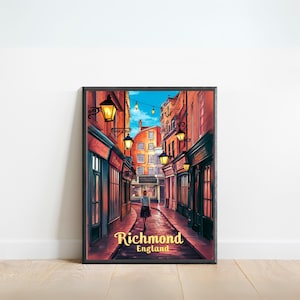 Richmond Vintage Travel Poster - Richmond Print, Virginia Wall Art, Framed, Gift United States Present