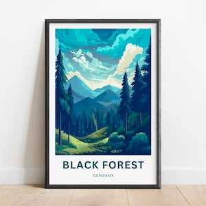 Schwarzwald Travel Print - Schwarzwald Poster, Deutschland Wand Kunst, gerahmt Geschenk, Geschenk Deutschland derzeit