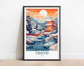 Tokyo Print - Tokyo poster, Japan Wall Art, Framed present, Gift Japan Present