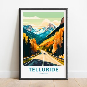 Telluride Travel Print - Telluride poster, Colorado Wall Art, Framed present, Gift Colorado Present