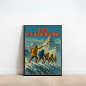 Bergsteigen Poster - Vintage Abenteuer Wandkunst für Outdoor-Enthusiasten