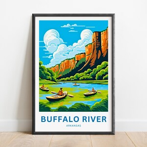 Buffalo River Travel Print - Buffalo River poster, Arkansas Wall Art, Framed present, Gift Arkansas Present