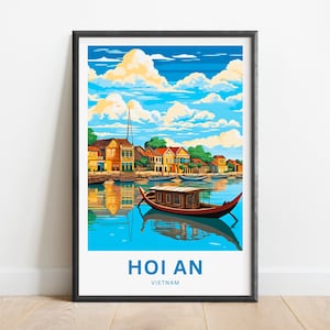 Hoi An Travel Print - Hoi An poster, Vietnam Wall Art, Framed present, Gift Vietnam Present