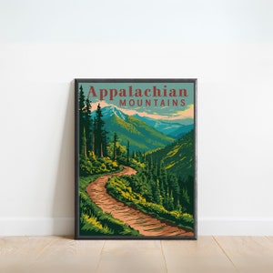 Appalachian Vintage Travel Poster - Appalachian Print, United States Wall Art, Framed, Gift United States Present